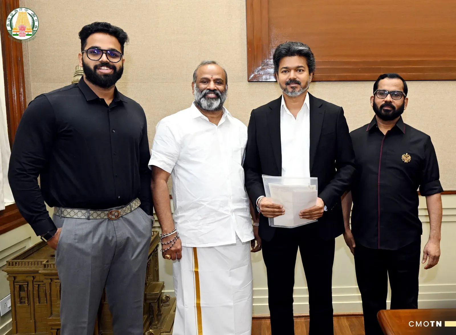 CM Vijay meets News Tamil 24x7 leadership at Secretariat