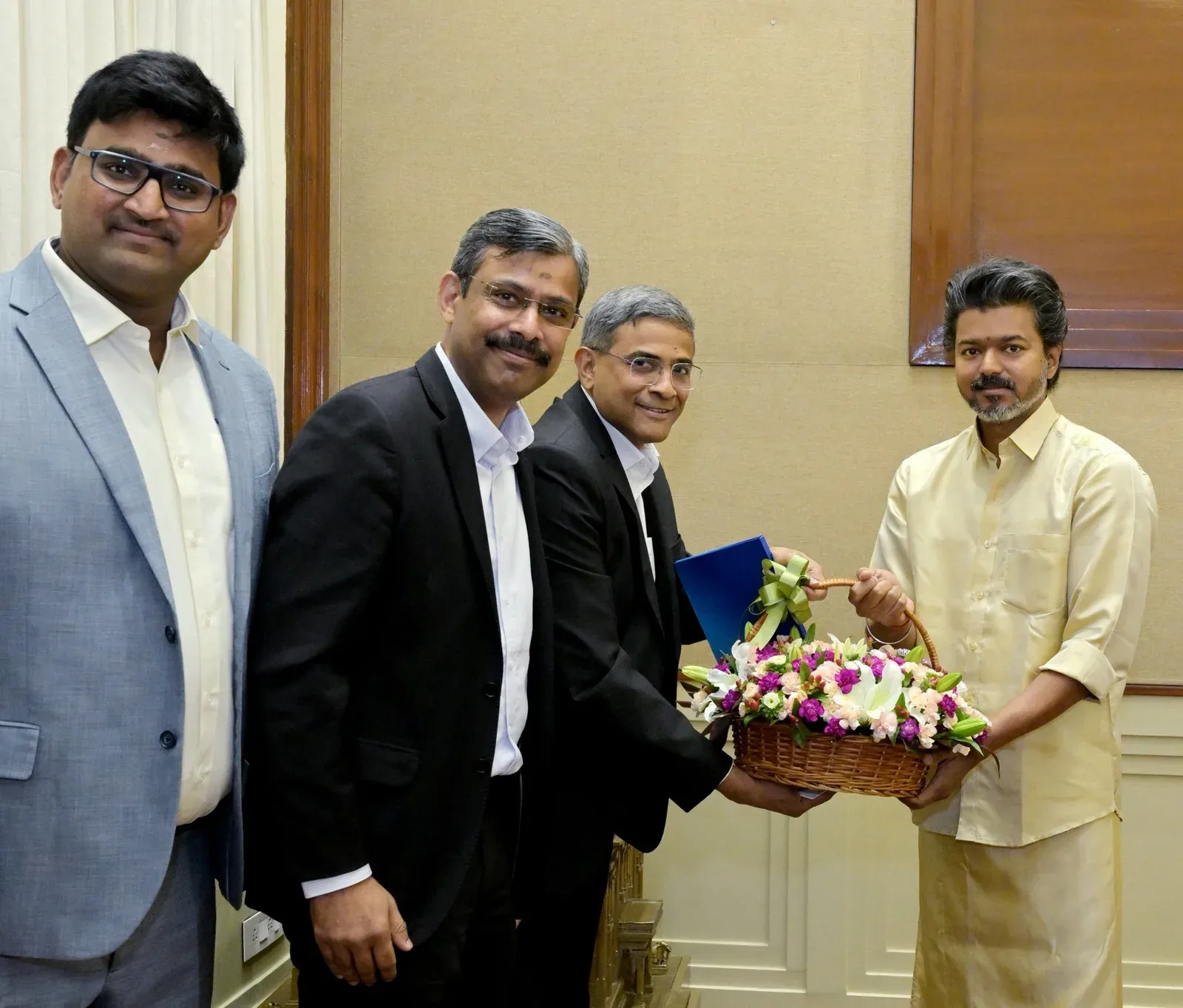 CM Vijay meets Saint-Gobain India top brass at Secretariat