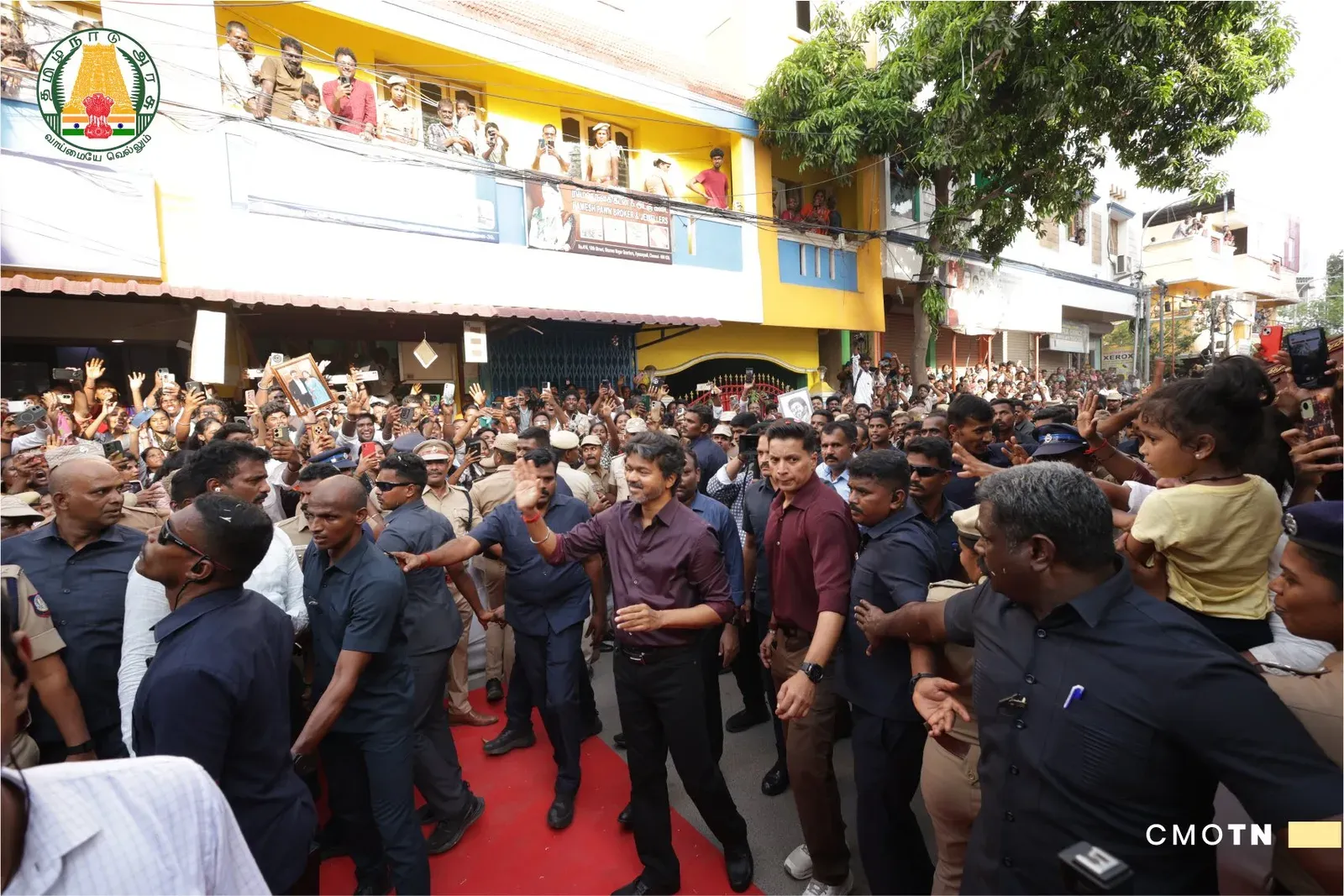 CM Vijay visits Perambur constituency in Chennai