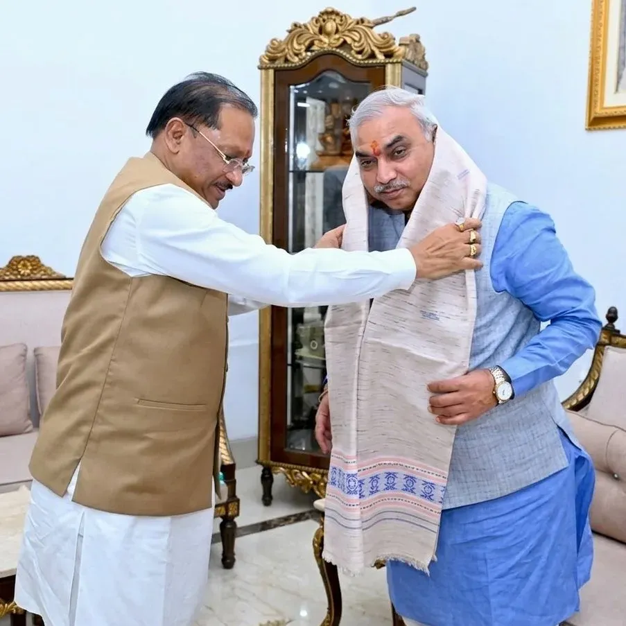 CM Vishnu Deo Sai Meets BJP Org Chief Shiv Prakash in Raipur