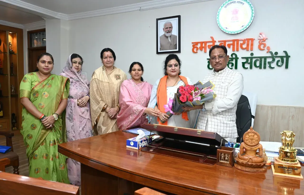 CM Vishnu Deo Sai Receives Women's Commission Chief at Residence