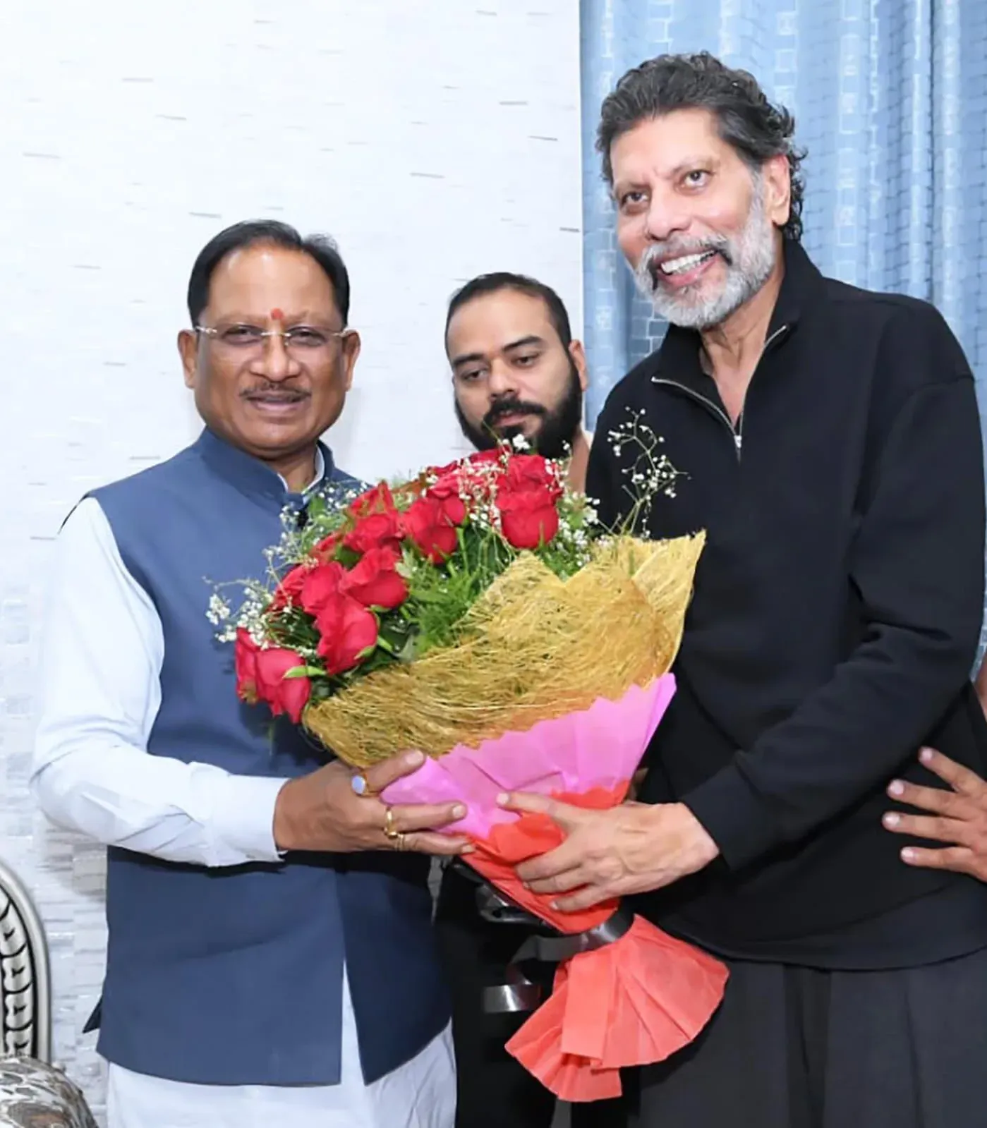 CM Vishnu Deo Sai visits BJP state chief Kiran Singh Dev at home