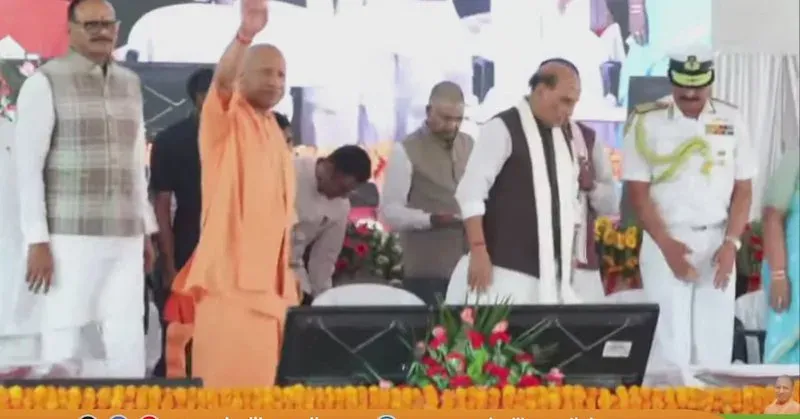 CM Yogi attends Nausena Shaurya Vatika launch in Lucknow