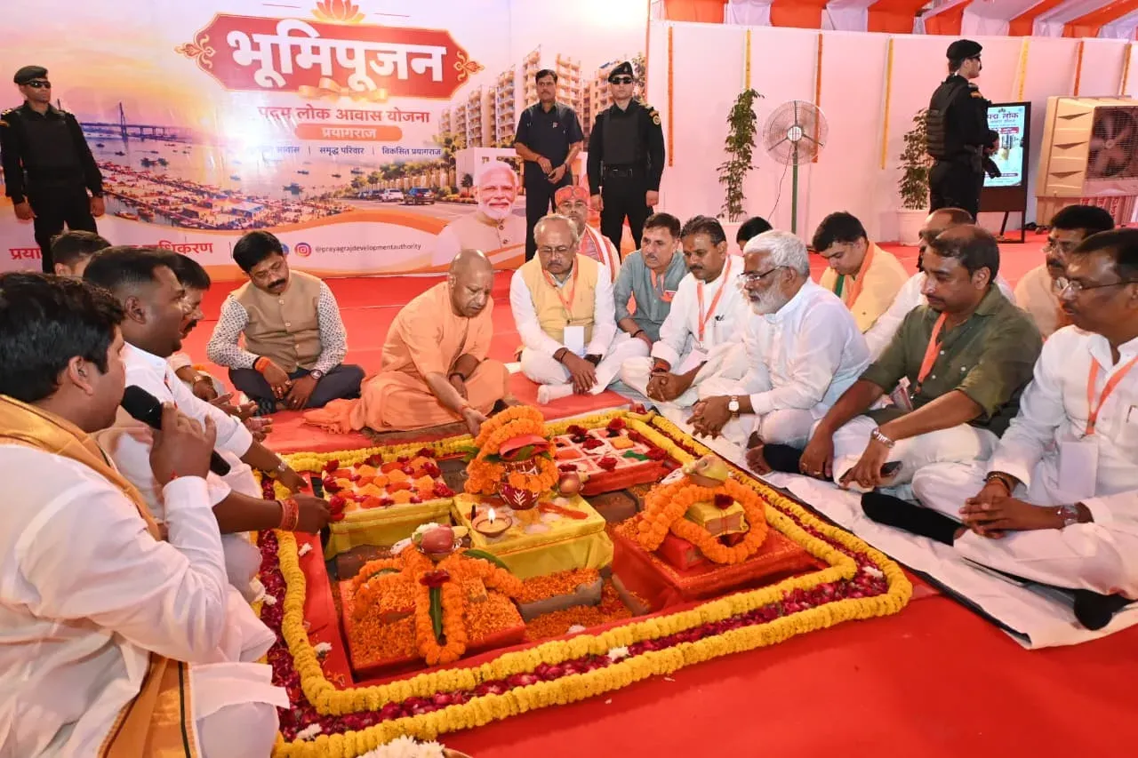 CM Yogi breaks ground on 602 homes on mafia-reclaimed land in Prayagraj