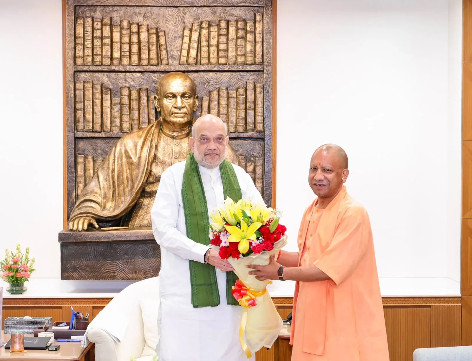 CM Yogi Calls on Union Home Minister Amit Shah in New Delhi