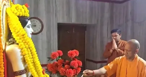 Yogi Adityanath celebrates Janmashtami at Gorakhnath Temple in Gorakhpur