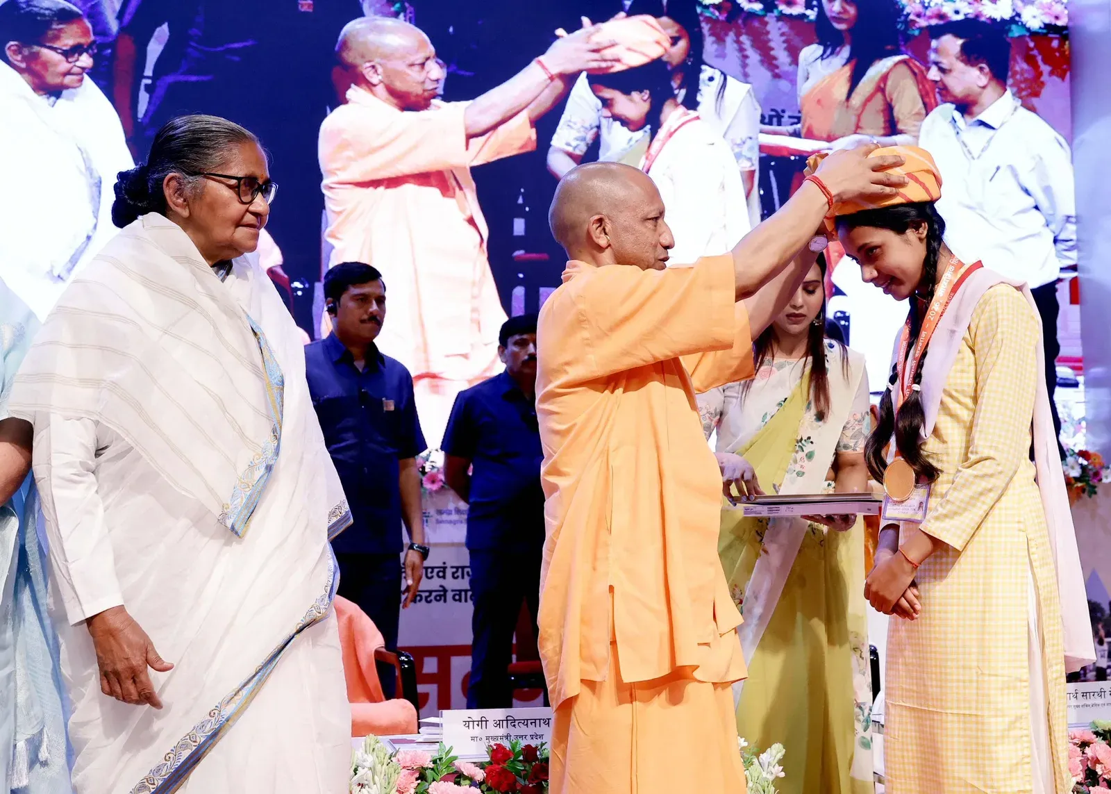 CM Yogi Honours 1,682 Top Board Students in Lucknow