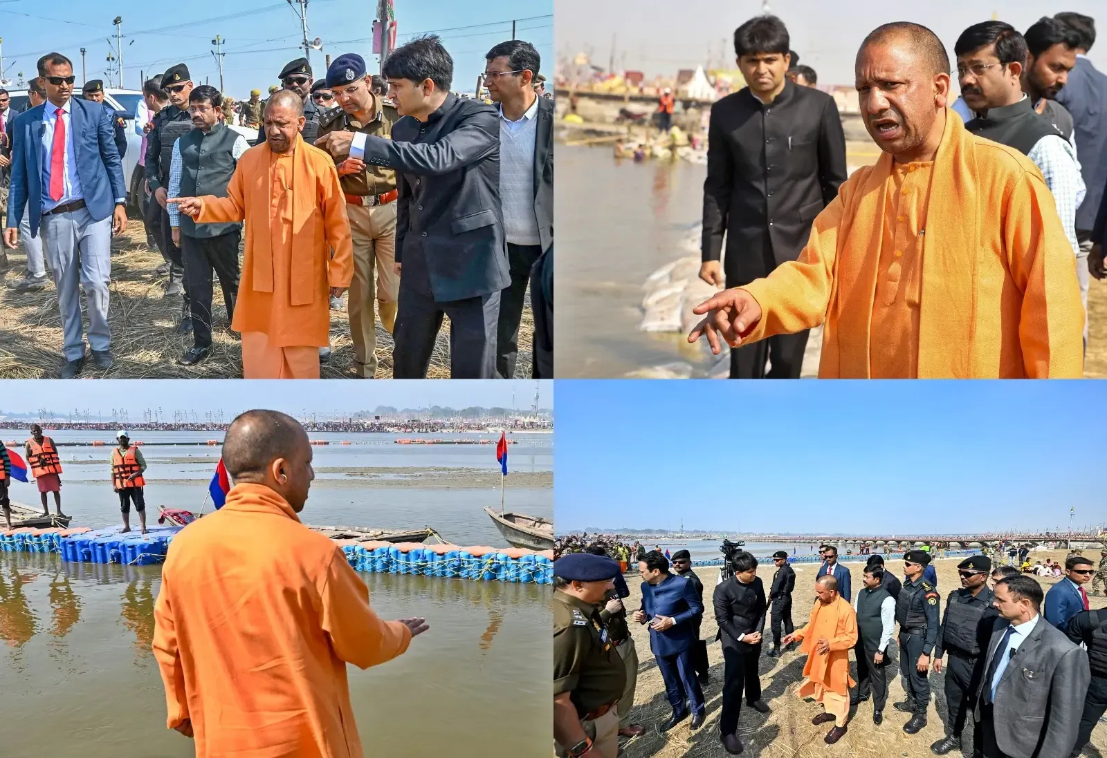 CM Yogi Reviews Sangam Nose Incident and Basant Panchami Arrangements