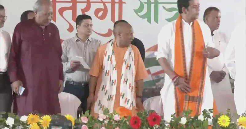 CM Yogi joins Tiranga Yatra in Gorakhpur under Har Ghar Tiranga