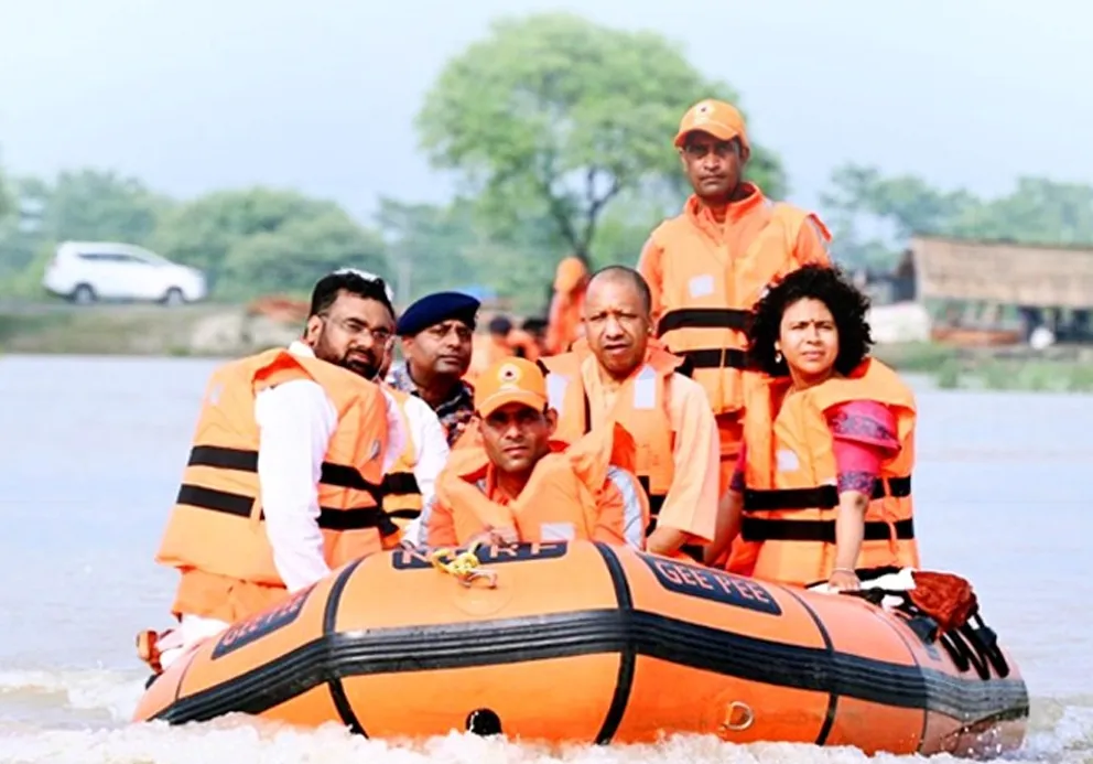 How is CM Yogi Leading the Flood Relief Drive in Uttar Pradesh?