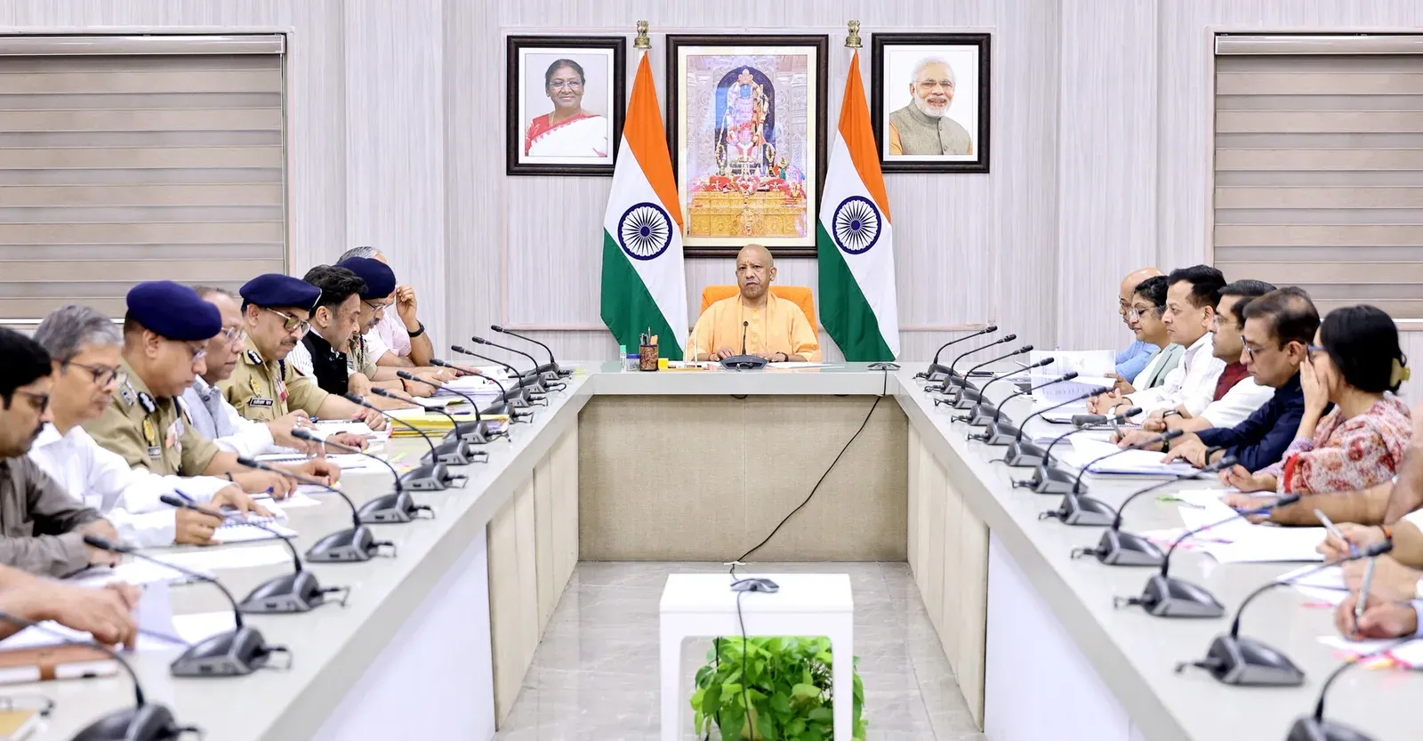 CM Yogi Reviews Law-Order Ahead of Muharram, Yoga Day