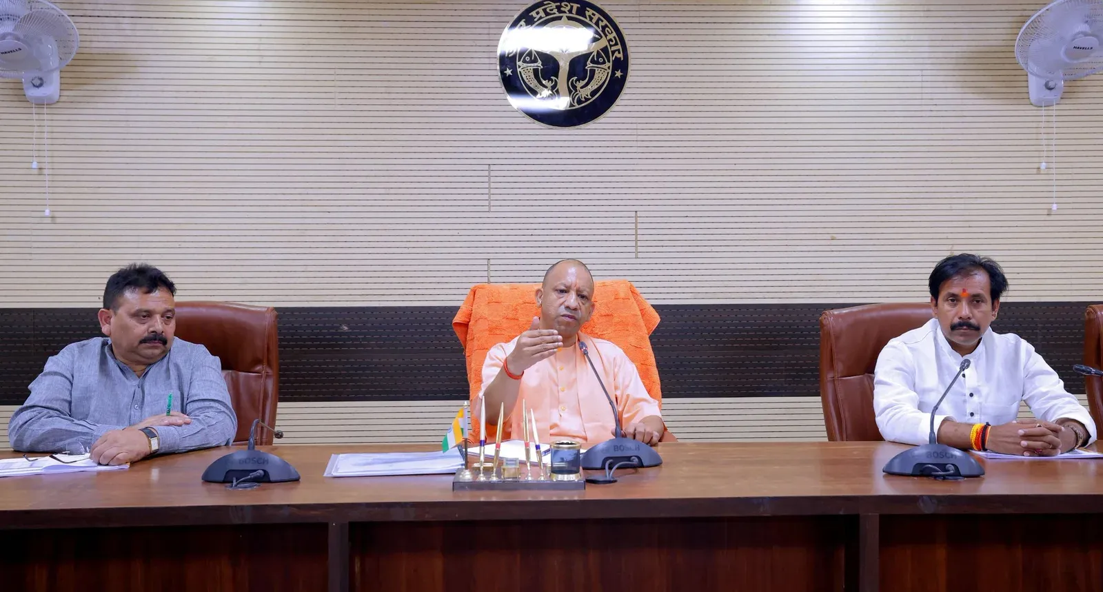 CM Yogi Reviews Prep for IAF Day Air Show at Varanasi's Namo Ghat