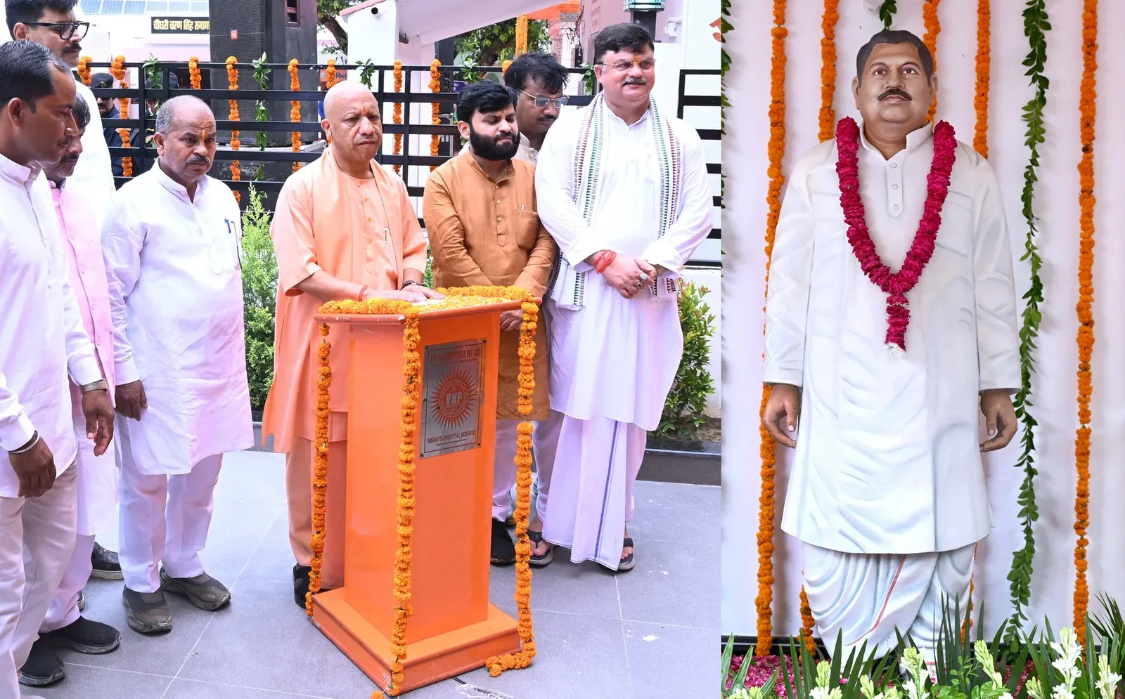 CM Yogi Unveils Munna Singh Chauhan Statue in Ayodhya