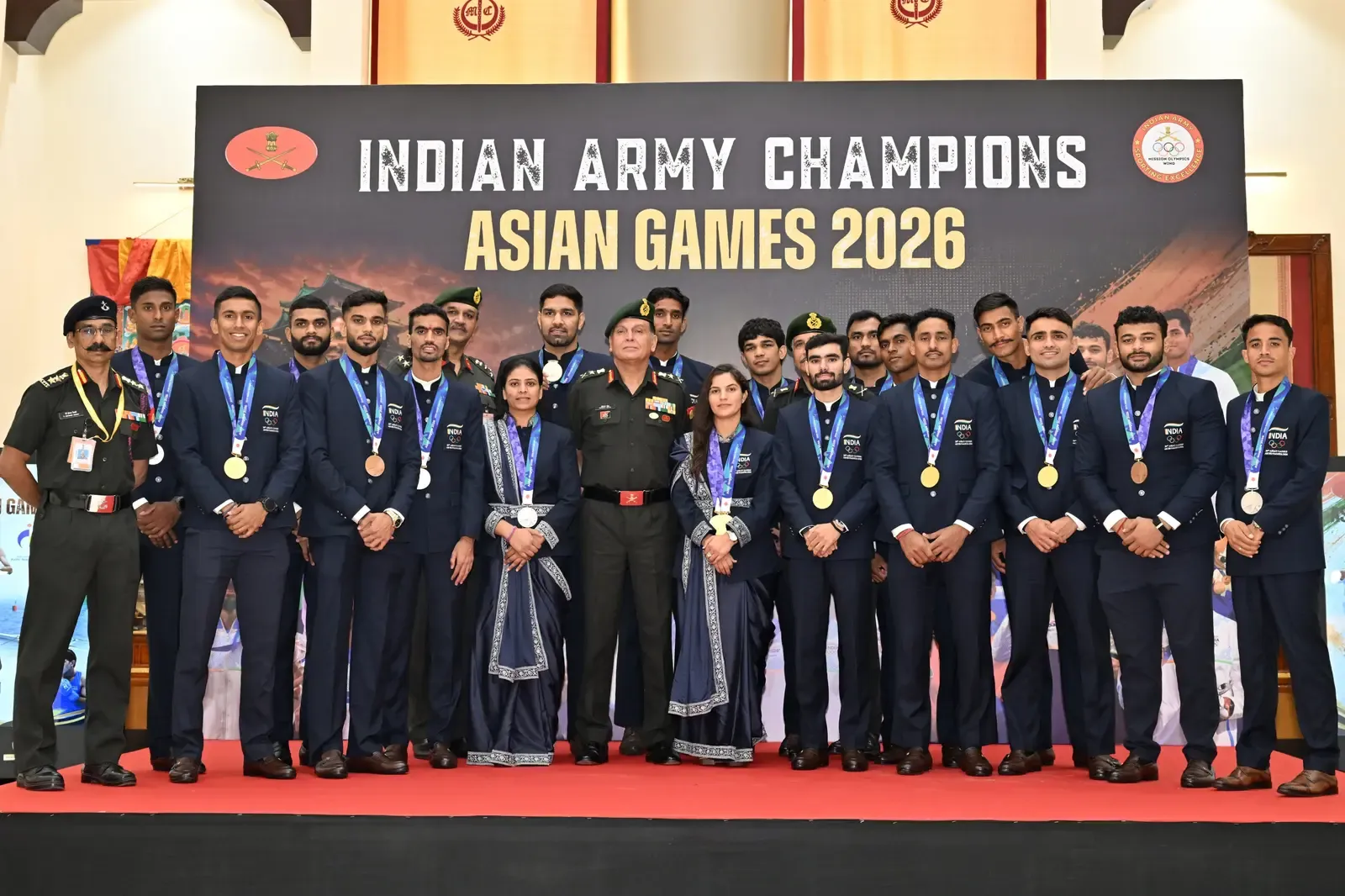 Army athletes' 20-medal haul at Asian Games 2026 felicitated by COAS Dhiraj Seth