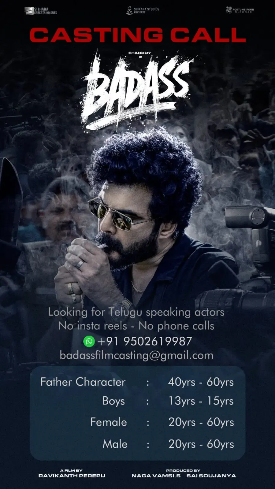 Will You Join This Exciting Film Adventure? Actor Siddhu Jonnalagada Invites You as 'Badass' Makers Announce Casting Call!