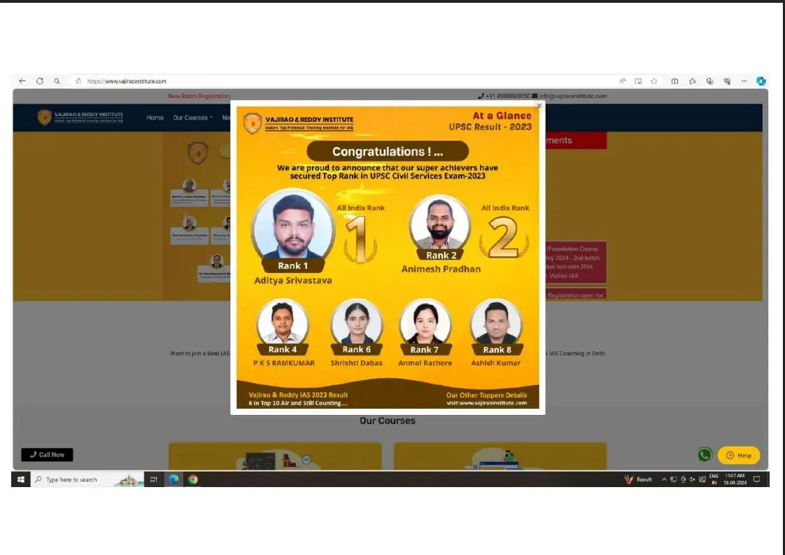 CCPA Fines Vajirao & Reddy Institute Rs 15 Lakh for Deceptive UPSC 2023 Ads