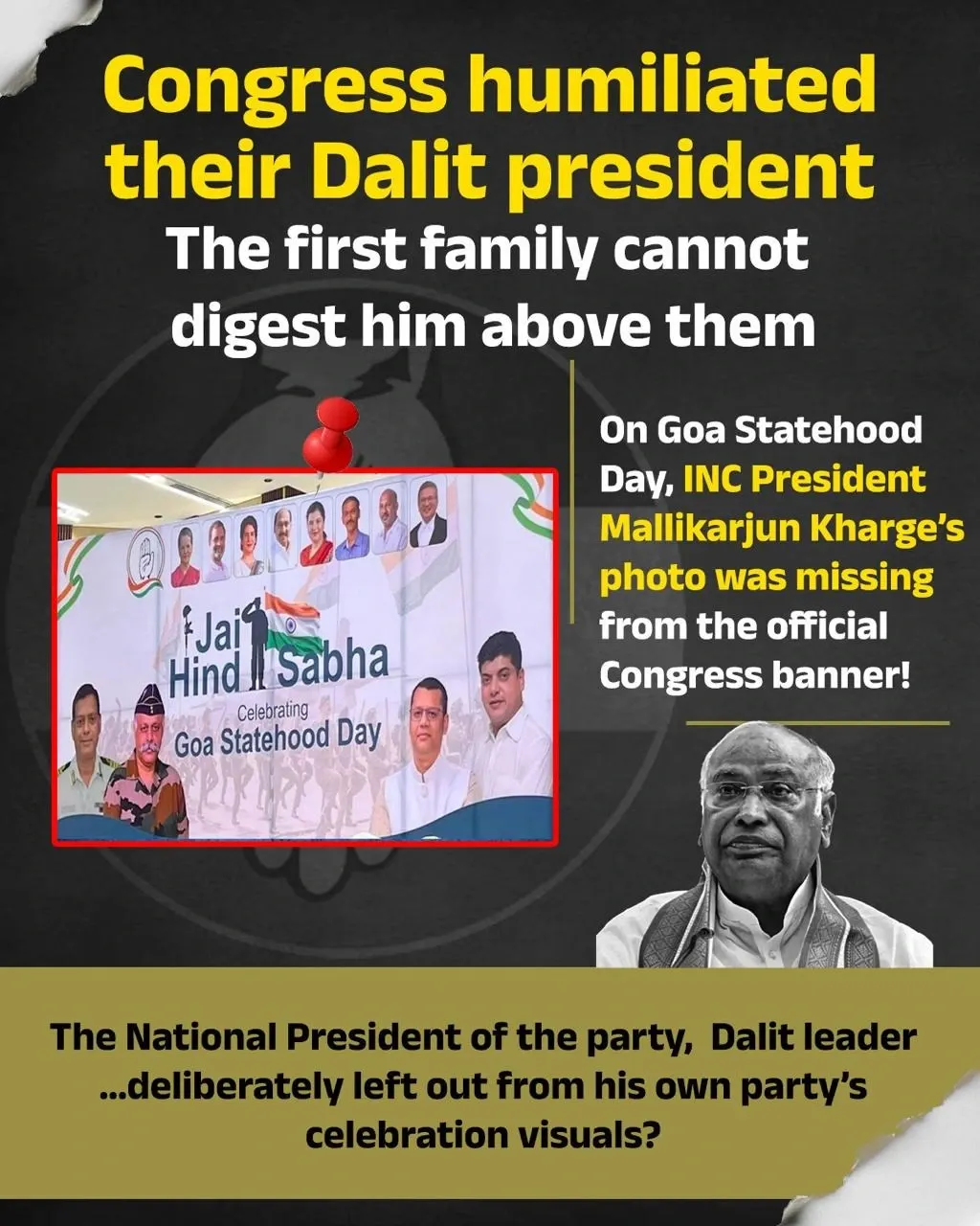 Why Was Kharge’s Photo Excluded From Goa Event Poster?