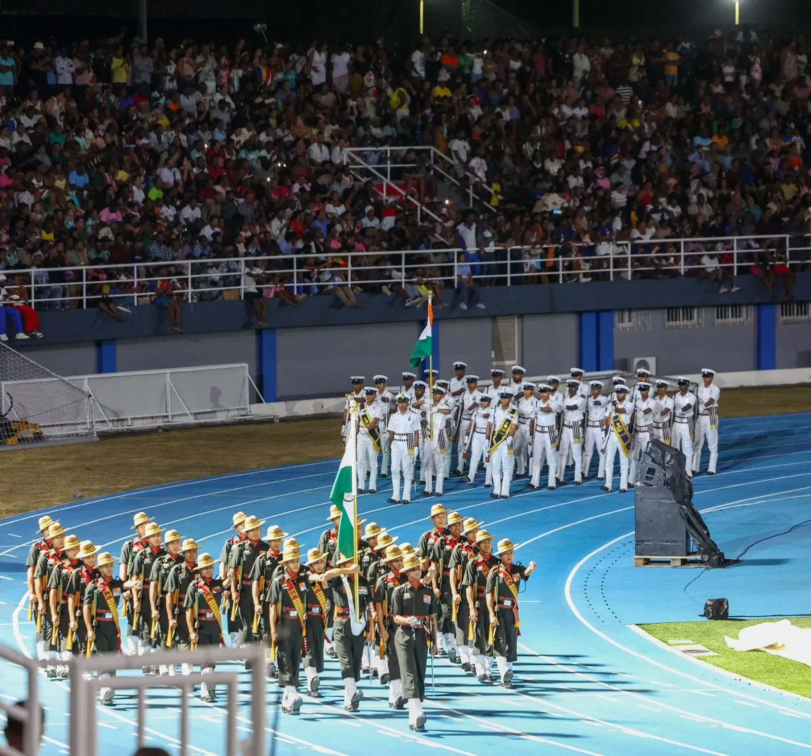 Indian Army, Navy march at Seychelles National Day as Modi attends as Guest of Honour