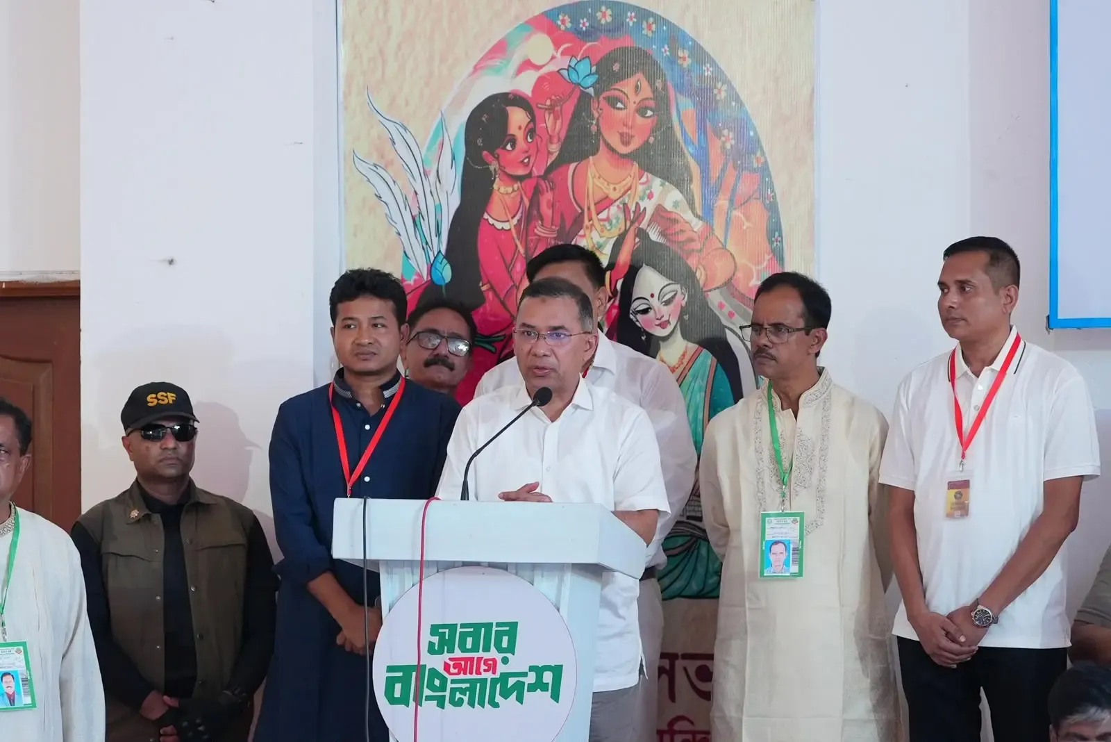 Bangladesh PM Tarique Rahman calls for unity at Durga Puja rally in Rangpur
