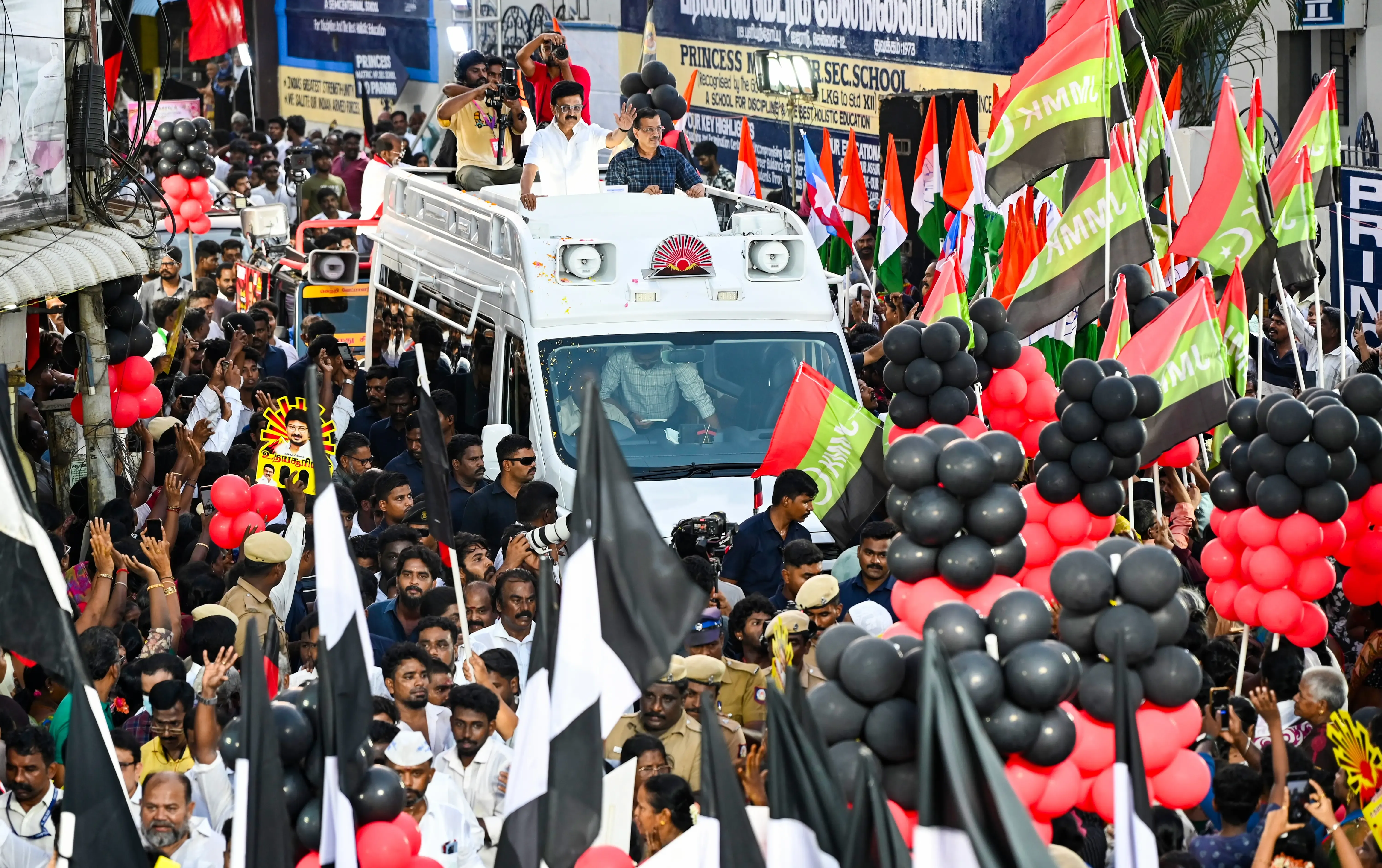 Tamil Nadu exit poll: DMK 108–118, AIADMK 102–112, TVK wins 16–26 seats