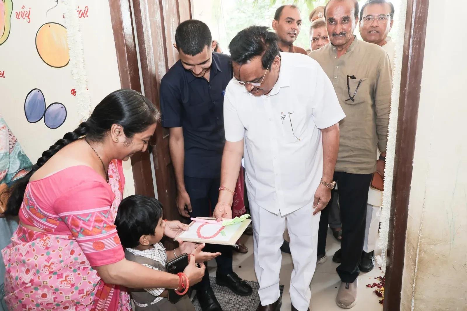 CR Paatil visits Anganwadi centres under Seva Sankalp Abhiyan