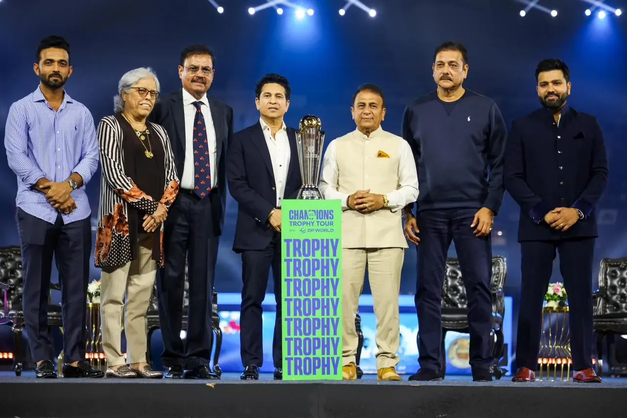 ICC Champions Trophy 2025 Trophy Tour Concludes in India, Heads to Pakistan