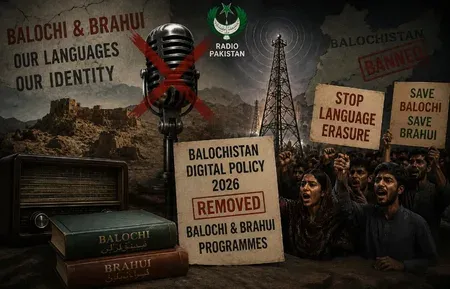 Balochi, Brahui radio cuts under Pakistan's 2026 policy spark student outrage