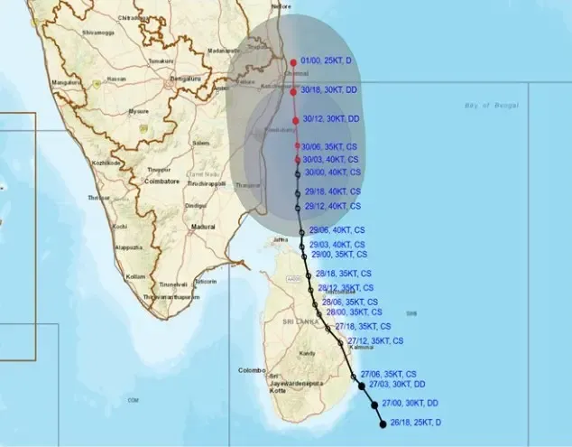 Is Cyclone Ditwah Causing a Red Alert in Three Districts of Andhra Pradesh?