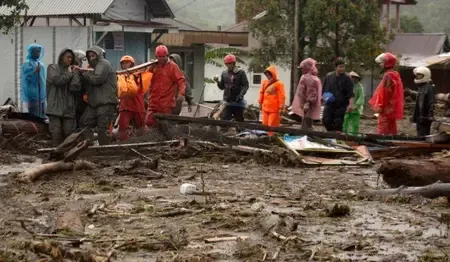What is the rising death toll from Indonesia's flash floods?