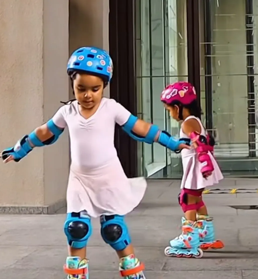 Debinna Bonnerjee's daughters learn resilience through skating lessons