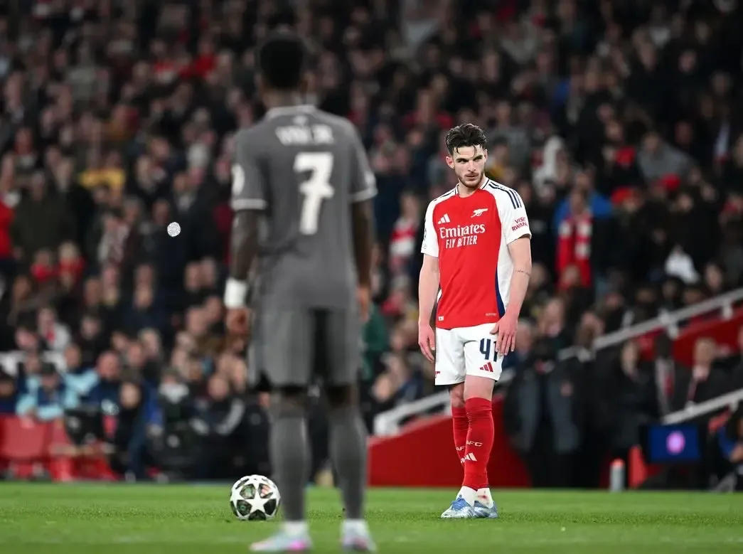 Declan Rice Receives UCL Player of the Week Accolade for Brilliant Free-Kicks Against Real Madrid