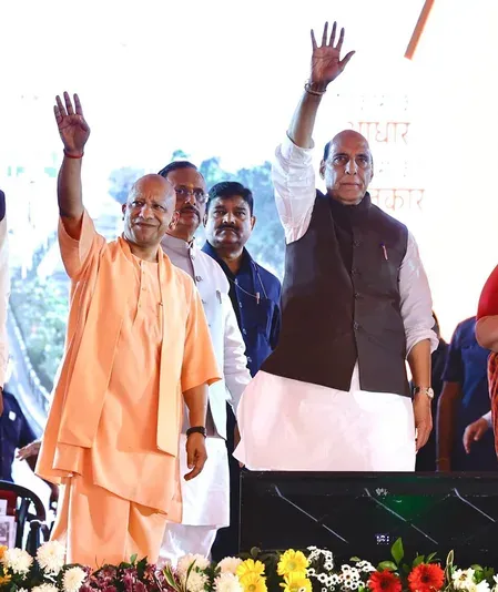 Nau Sena Shaurya Vatika inaugurated in Lucknow by Rajnath Singh, CM Yogi