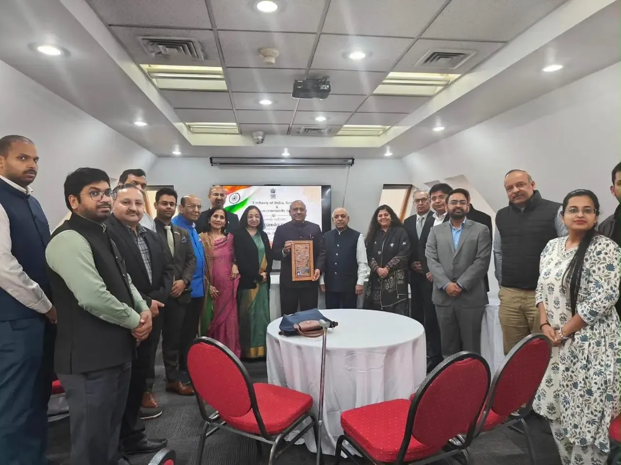 Delhi Assembly Speaker Vijender Gupta meets Indian community in Santiago, Chile