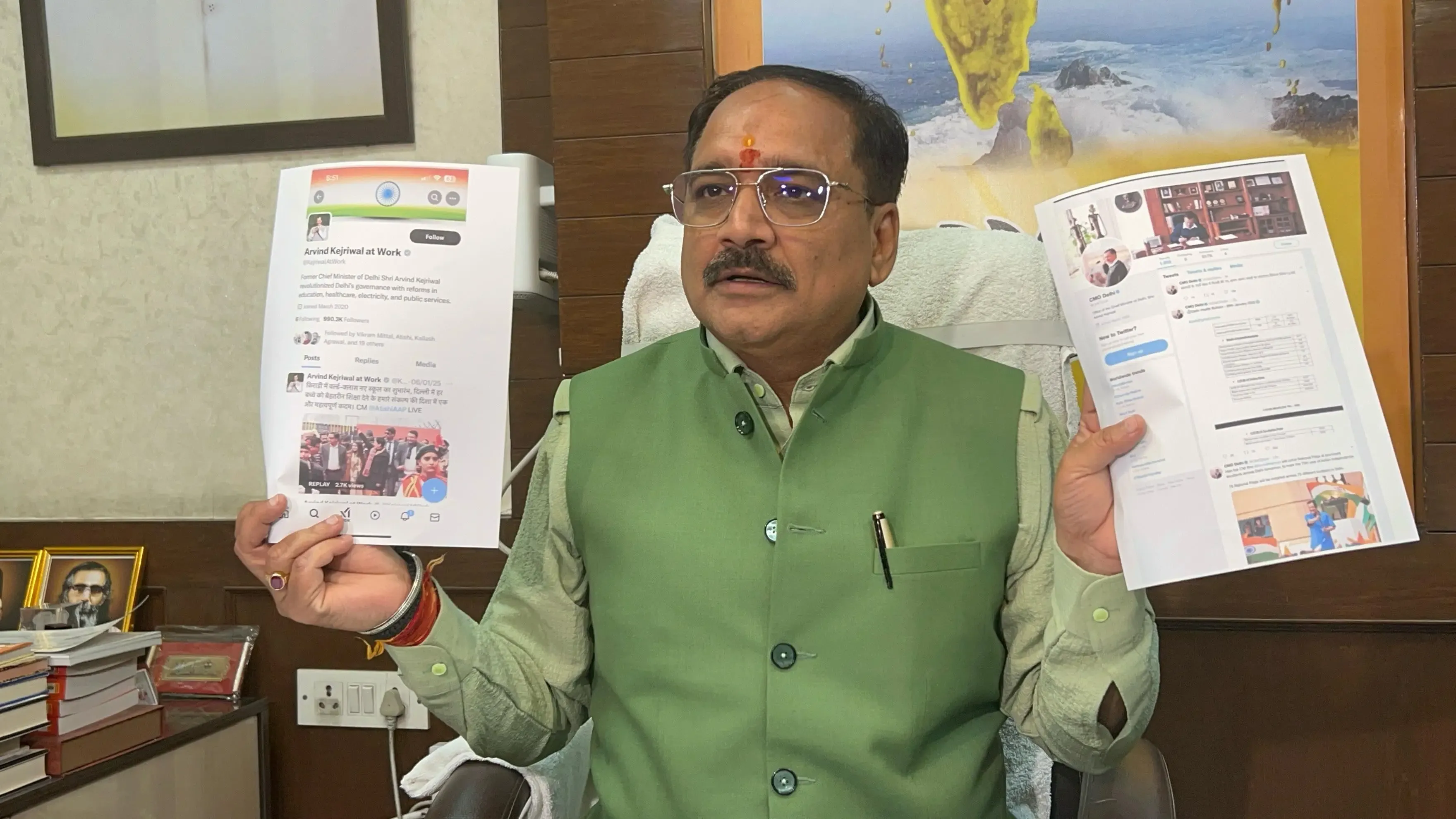 Delhi BJP Leader Sachdeva Files Complaint Against Caretaker CM Atishi