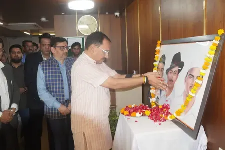 Delhi BJP Leader Virendra Sachdeva Commemorates Bhagat Singh and Fellow Martyrs