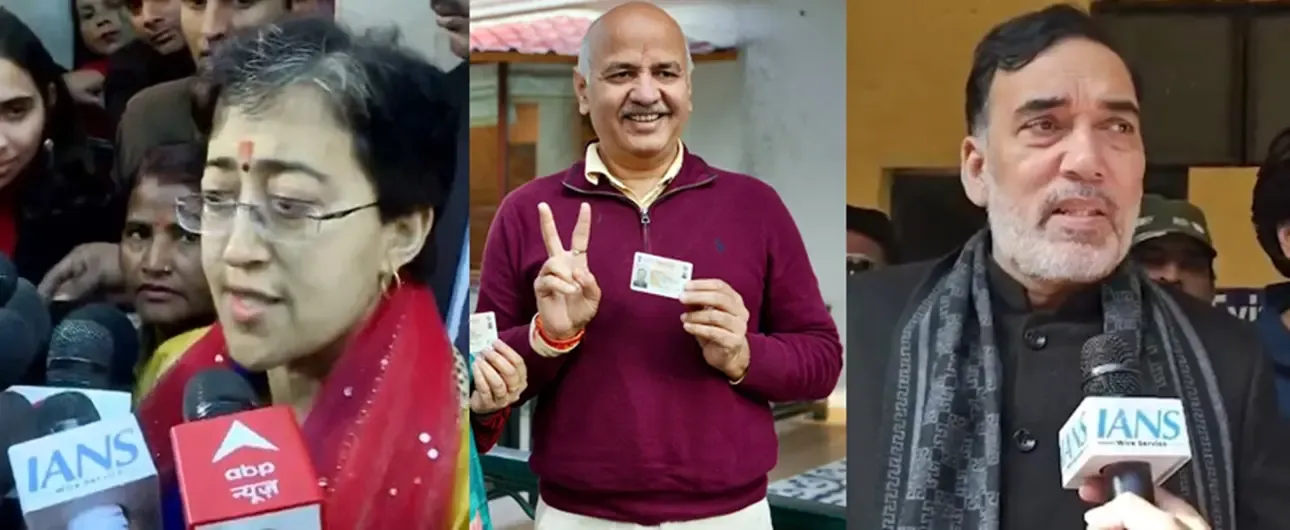 Delhi Chief Minister Atishi and Sisodia Exercise Their Voting Rights in Assembly Elections