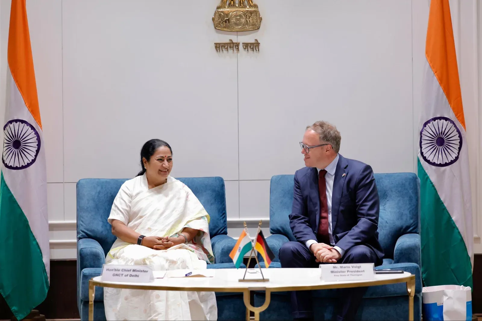 Delhi CM Rekha Gupta meets Thuringia's Mario Voigt for urban, tech ties