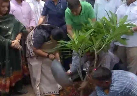 Delhi CM Rekha Gupta joins 70 lakh tree plantation drive in Model Town