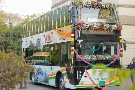 Delhi Unveils 63-Seater Electric Double-Decker Tourist Bus at Rs 500 Fare