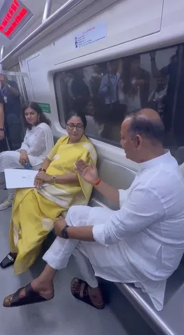 Delhi CM Rekha Gupta, BJP leaders ride metro in Modi's fuel conservation push
