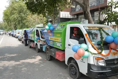 Delhi CM Rekha Gupta flags off 917 waste collection vehicles for West Delhi