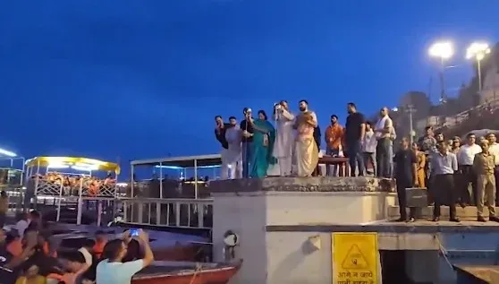 Delhi CM Rekha Gupta performs Ganga Aarti in Varanasi, visits Mirzapur temple