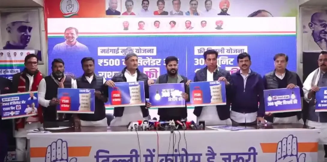 Delhi Congress Promises 300 Free Power Units and Rs 500 LPG Cylinder