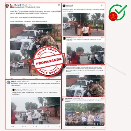दिल्ली में सेना तैनाती का झूठा दावा: भारतीय सेना के फैक्ट चेक ने पाकिस्तानी प्रोपेगेंडा का पर्दाफाश किया