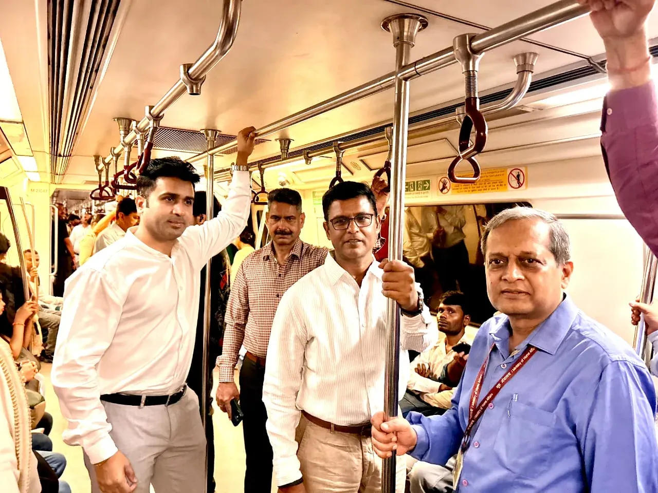 NDMC chief rides Delhi Metro to office, launches green mobility push