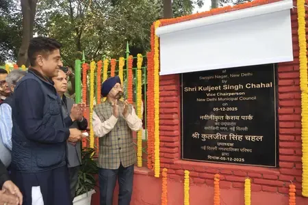 Delhi: NDMC Vice Chairman opens 2 redeveloped parks in Sarojini Nagar Market