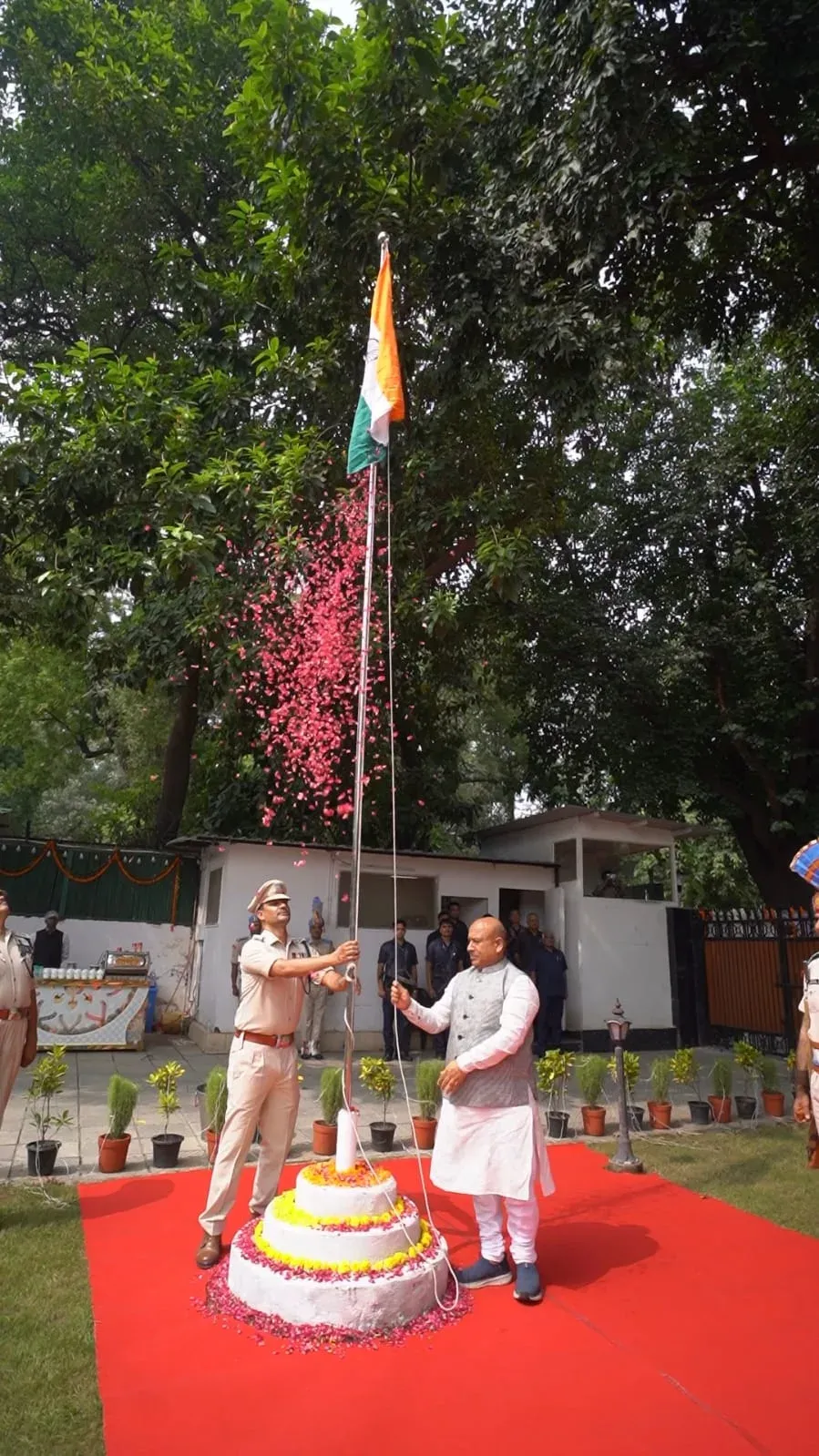 Delhi Assembly Speaker Vijender Gupta hoists flag, pledges democratic values on I-Day
