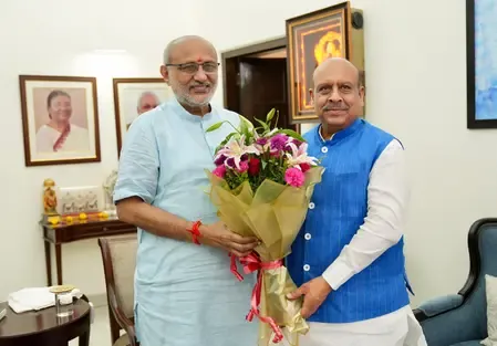 दिल्ली विधानसभा अध्यक्ष ने नवनिर्वाचित उपराष्ट्रपति सीपी राधाकृष्णन से मुलाकात कर दी शुभकामनाएं