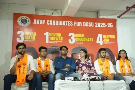दिल्ली विश्वविद्यालय : डूसू चुनाव के लिए एबीवीपी और एनएसयूआई ने की उम्मीदवारों की घोषणा