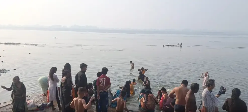 Celebrating Akshaya Tritiya: Devotees Unite at Ganga Ghats for Sacred Dips and Charity